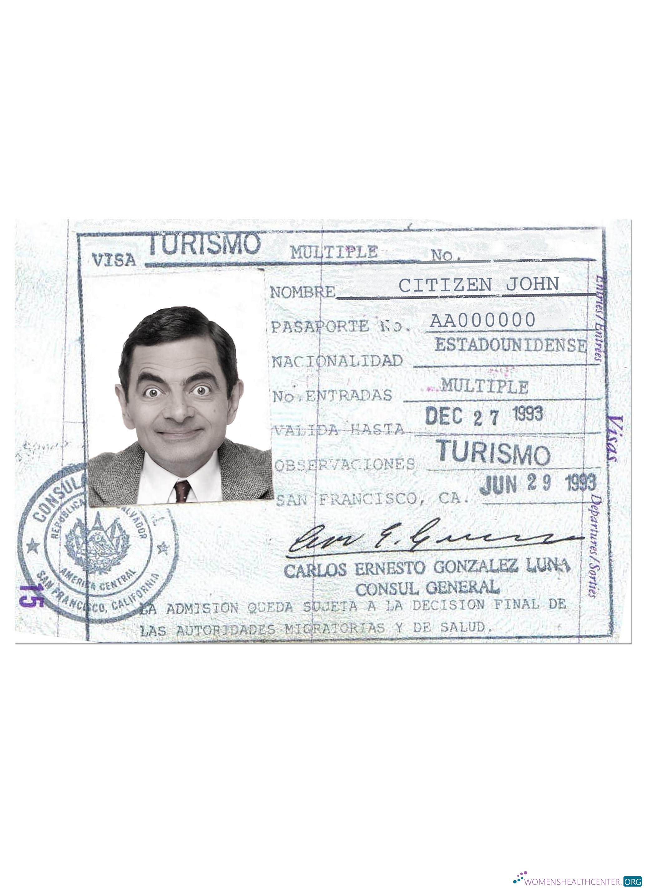 Download EL SALVADOR travel visa Photoshop template